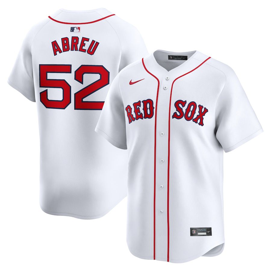 Men Boston Red Sox #52 Wilyer Abreu Nike White Home Limited Player MLB Jersey